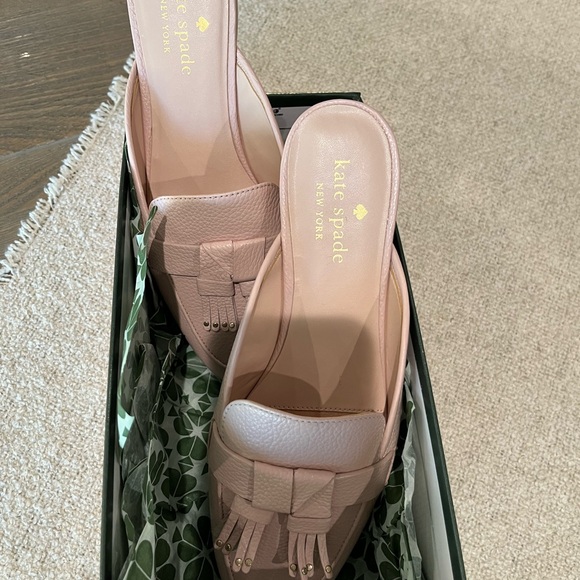 Kate Spade Berkeley Tassel Mule - Color is Light Pink almost Blush color - Picture 2 of 5